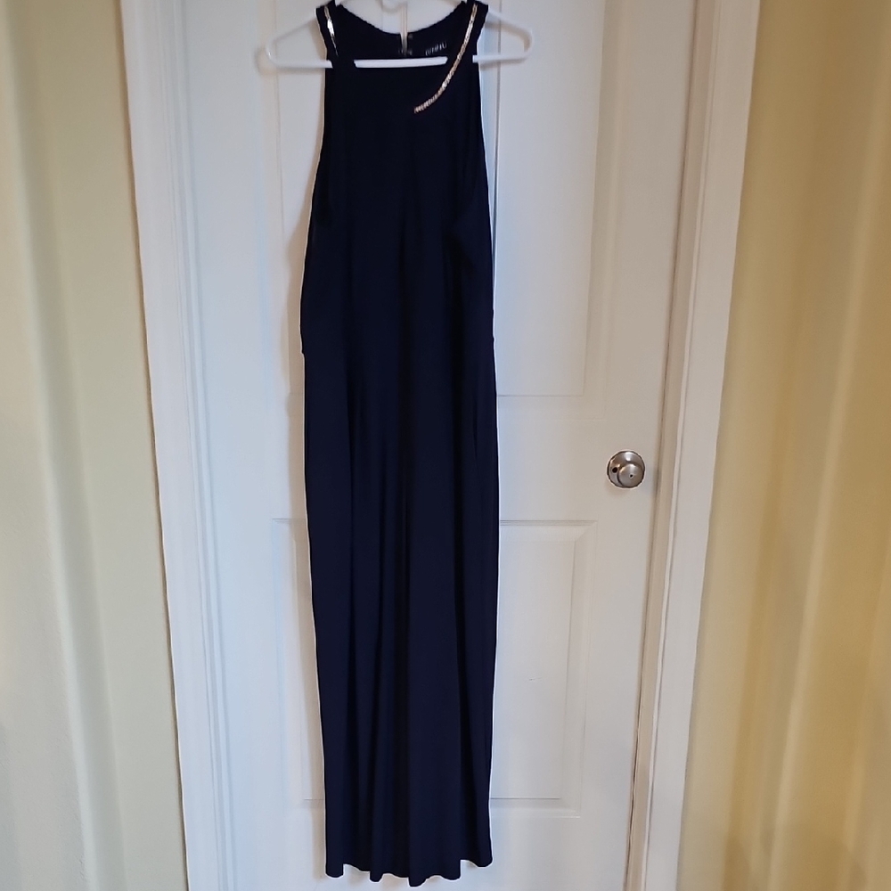 Elegant Navy Blue Maxi Dress